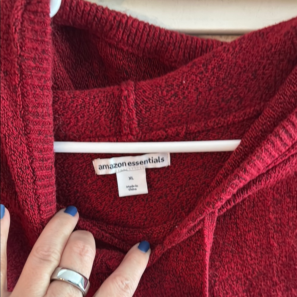 Amazon Essentials Red Hoodie Sweater